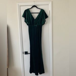 Revelry Velvet Emerald Green Dress